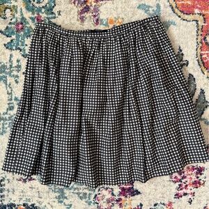 Madewell Black and White Gingham Skirt